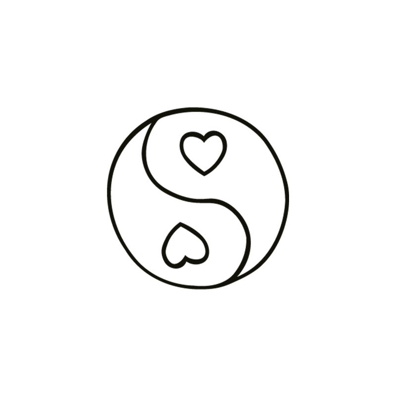 קעקוע Yin Yang מצוייר